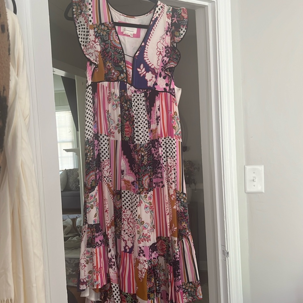 Anthropologie patchwork dress size 6